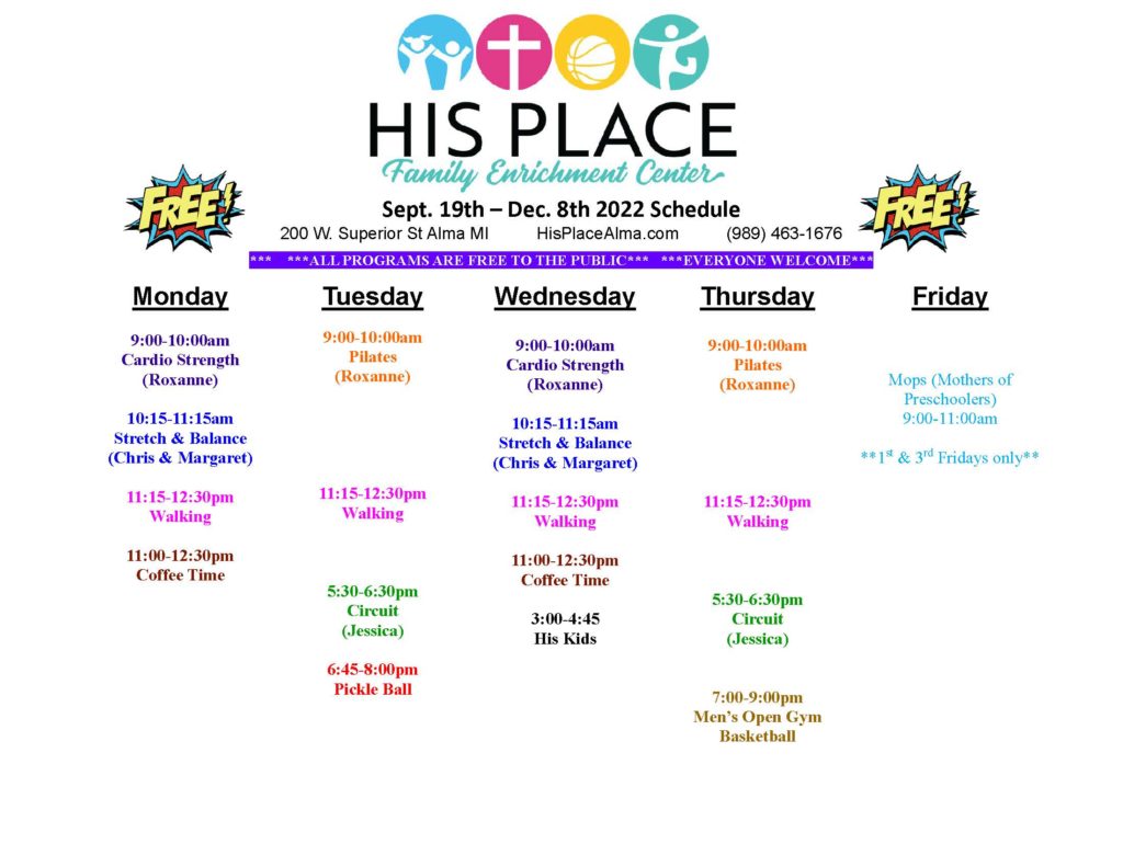 Fitness Classes | His Place Fitness Classes | His Place